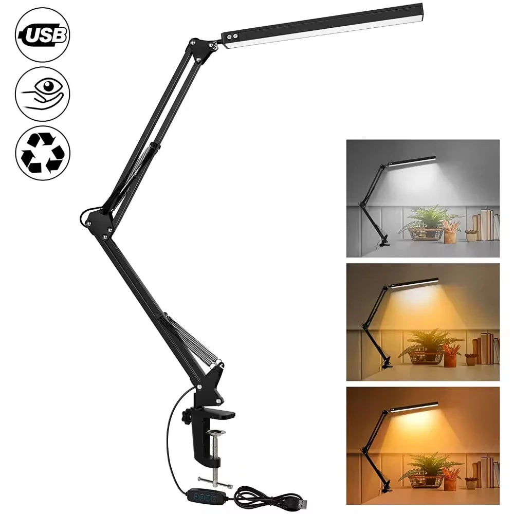 Adjustable LED Clamp Desk Lamp